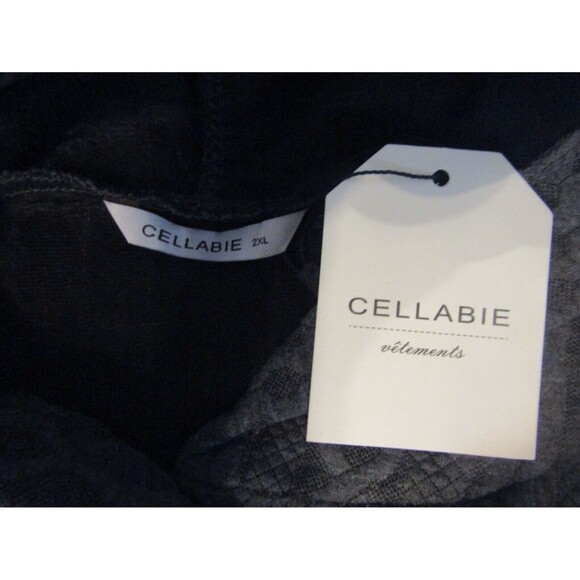 Cellabie Hooded Sweater Coat NWT Gray Loose Fitting Jacket Womens Size 2XL - Picture 11 of 12